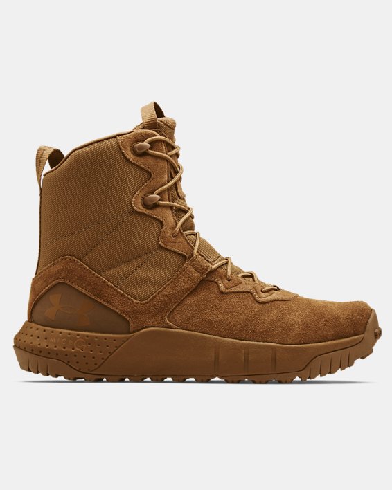 Men's UA Micro G® Valsetz Leather Tactical Boots, Brown, pdpMainDesktop image number 0